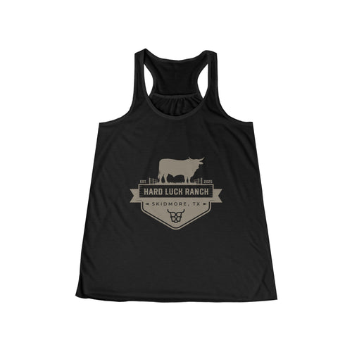 Ranch Badge Tank Top — "Hard Luck Ranch" Women's Flowy Racerback