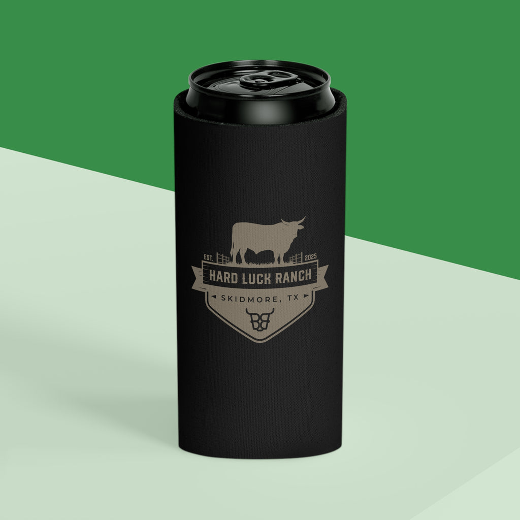 Hard Luck Ranch Can Cooler – Vintage Longhorn Beer Koozie (Skidmore, TX)