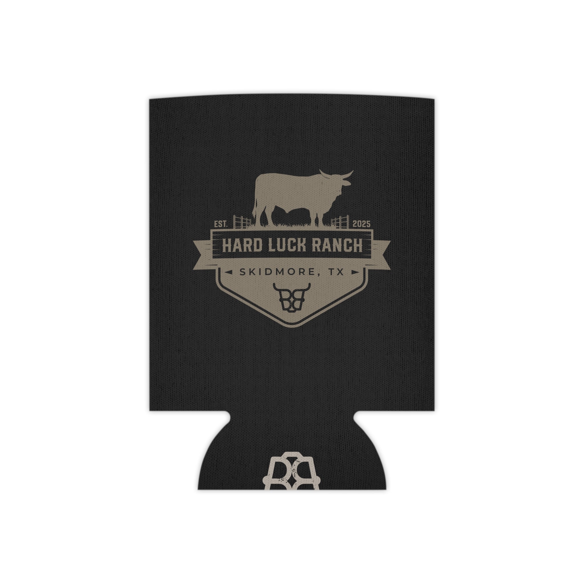 Hard Luck Ranch Can Cooler – Vintage Longhorn Beer Koozie (Skidmore, TX)