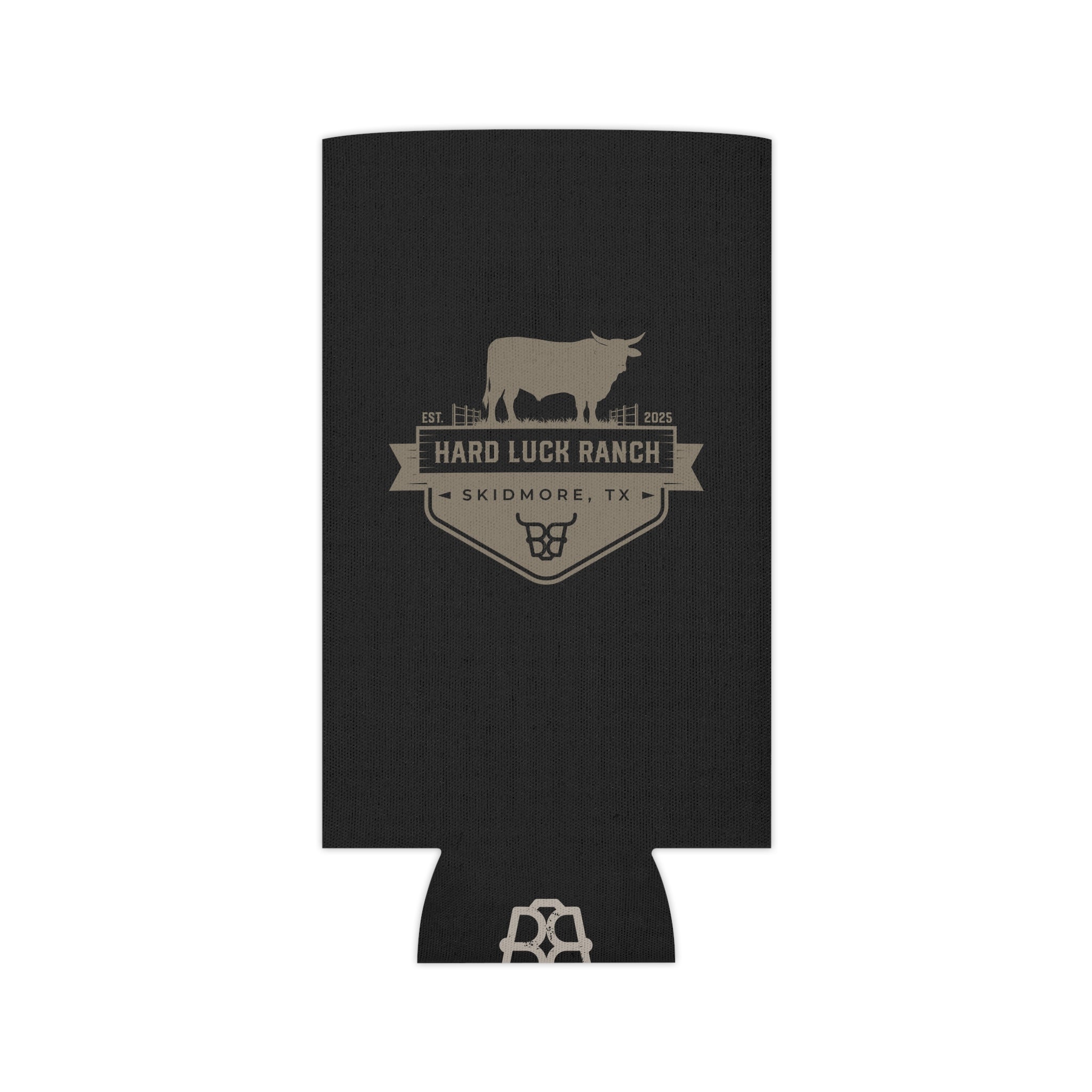 Hard Luck Ranch Can Cooler – Vintage Longhorn Beer Koozie (Skidmore, TX)